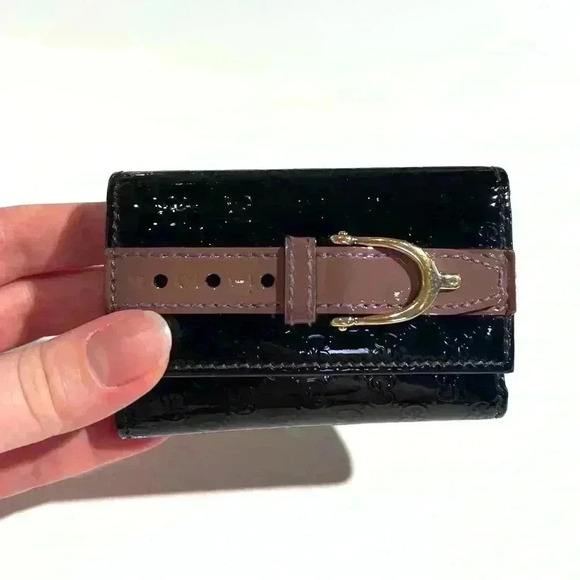 Gucci microssima key case patent leather - Picture 1 of 8